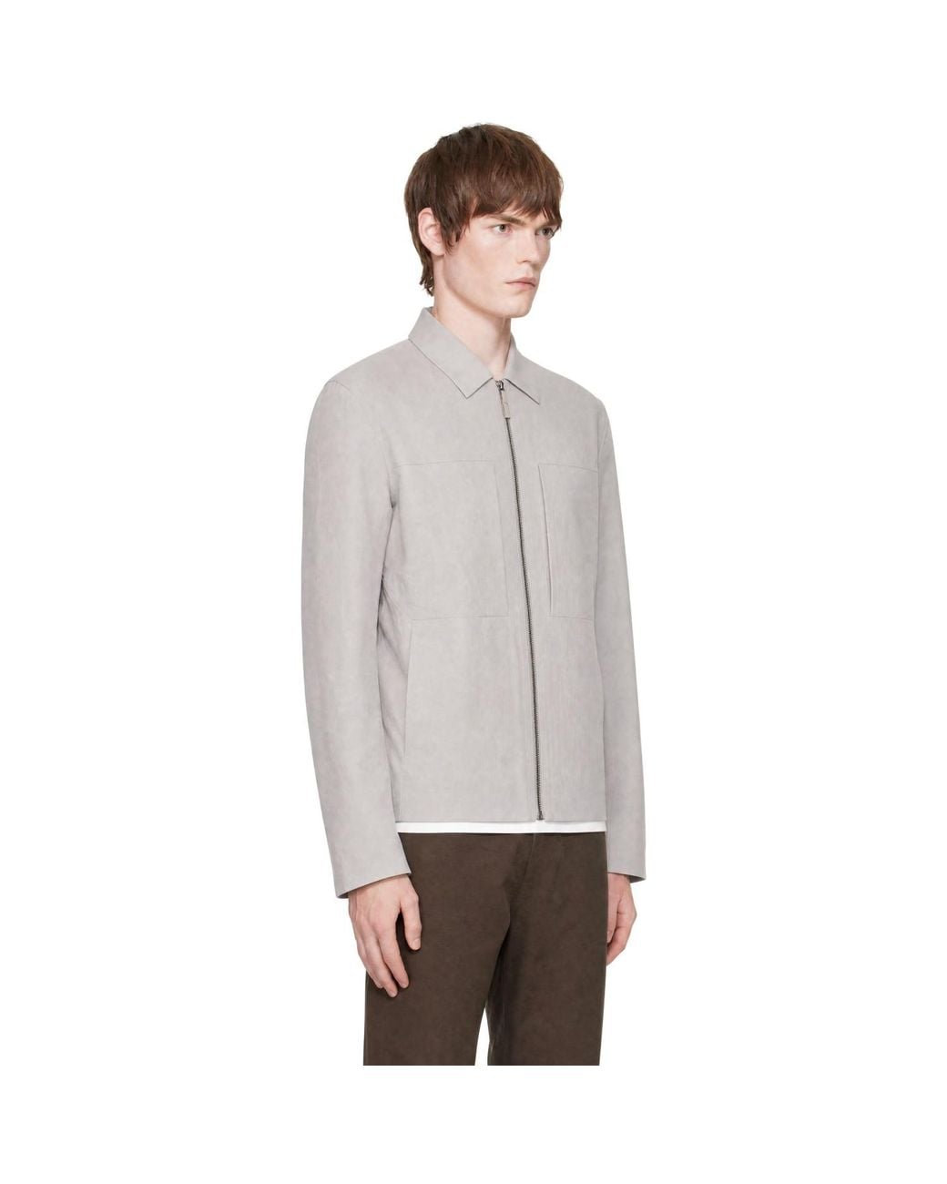 Veilance Gray Mionn Softshell Overshirt for men