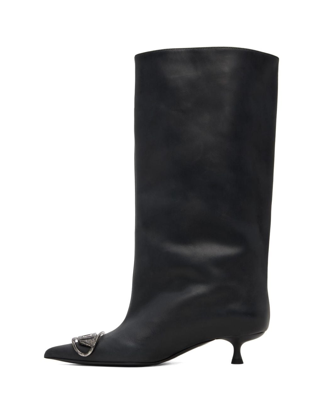 DIESEL Black D-Venus Tube Knee Boots