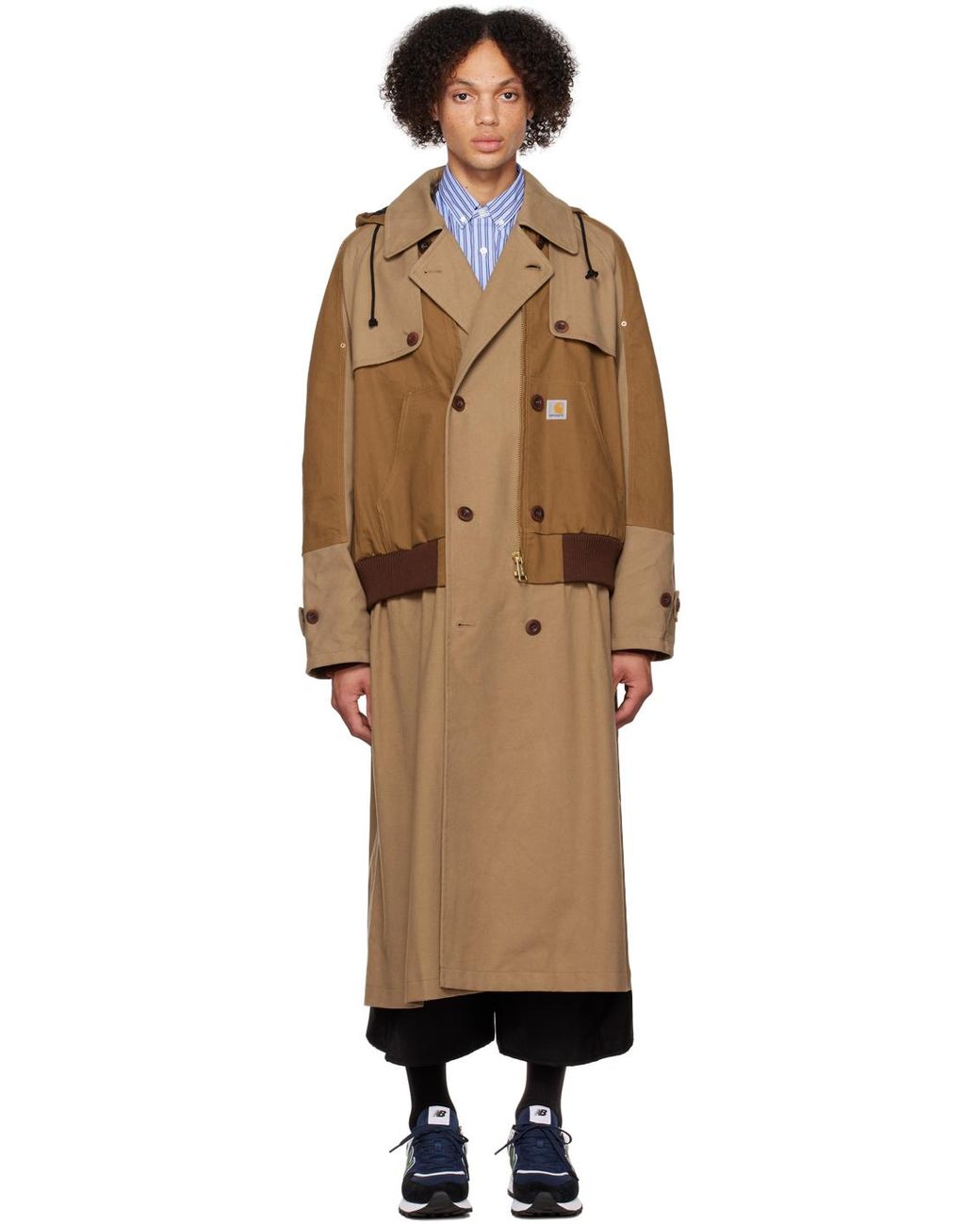 Junya Watanabe Beige Carhartt Edition Trench Coat in Black for Men | Lyst  Canada