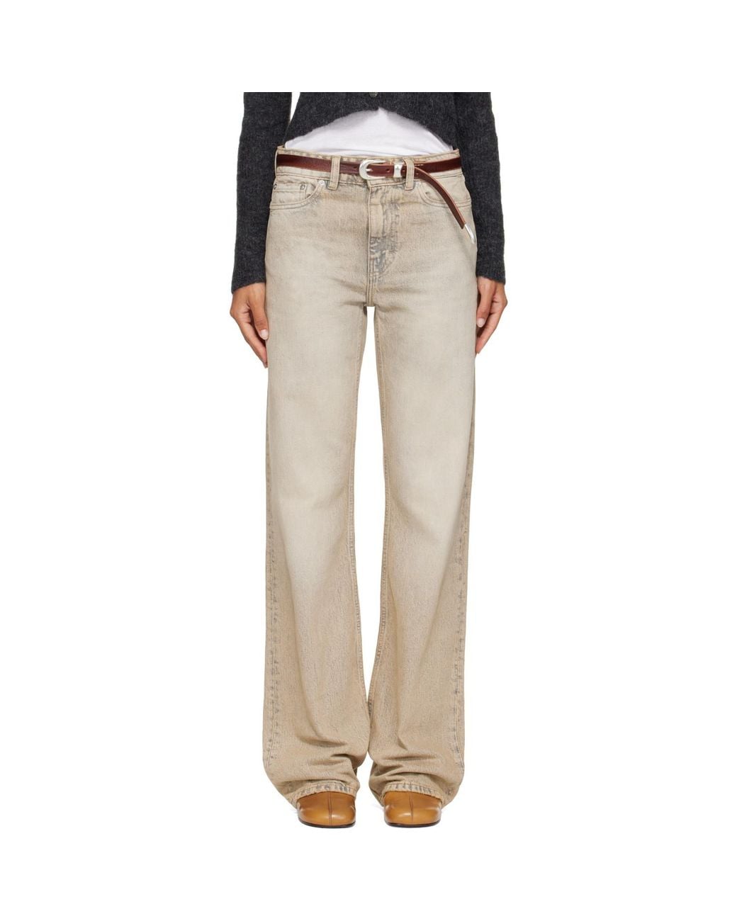 Our Legacy Natural Boot Cut Jeans