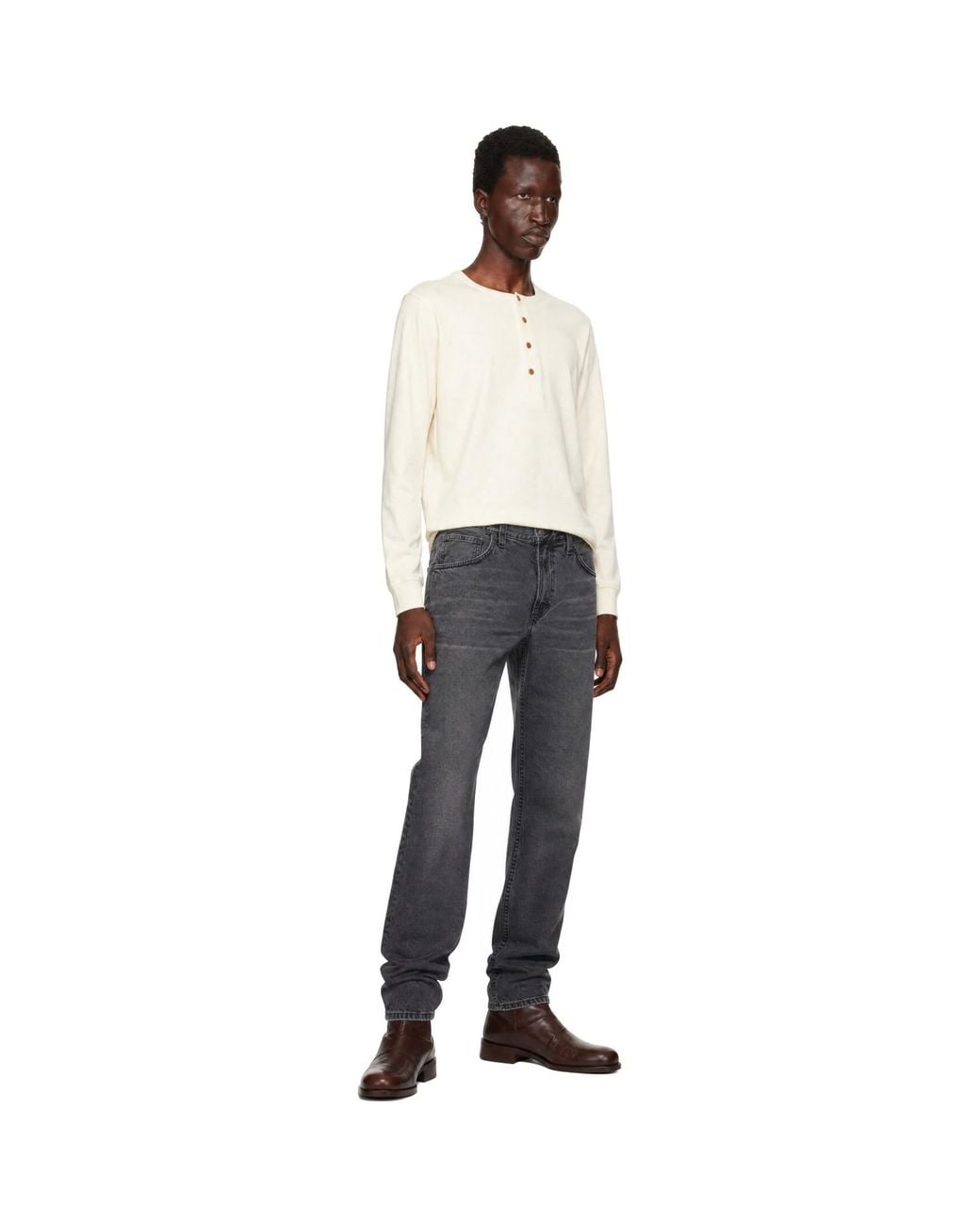 Nudie Jeans Gray Gritty Jackson Jeans for men
