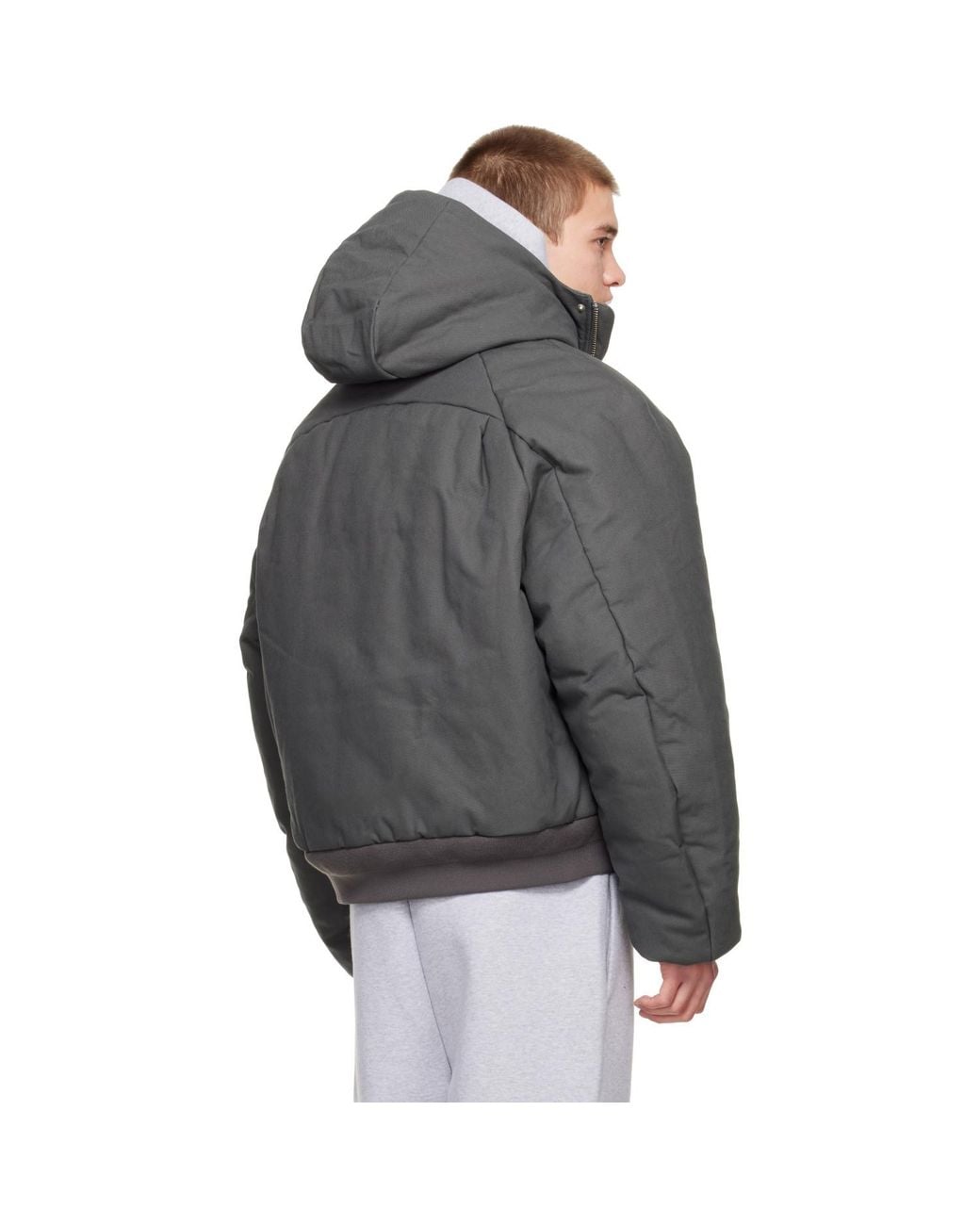 Seventh Gray Orb Puffer Coat for men