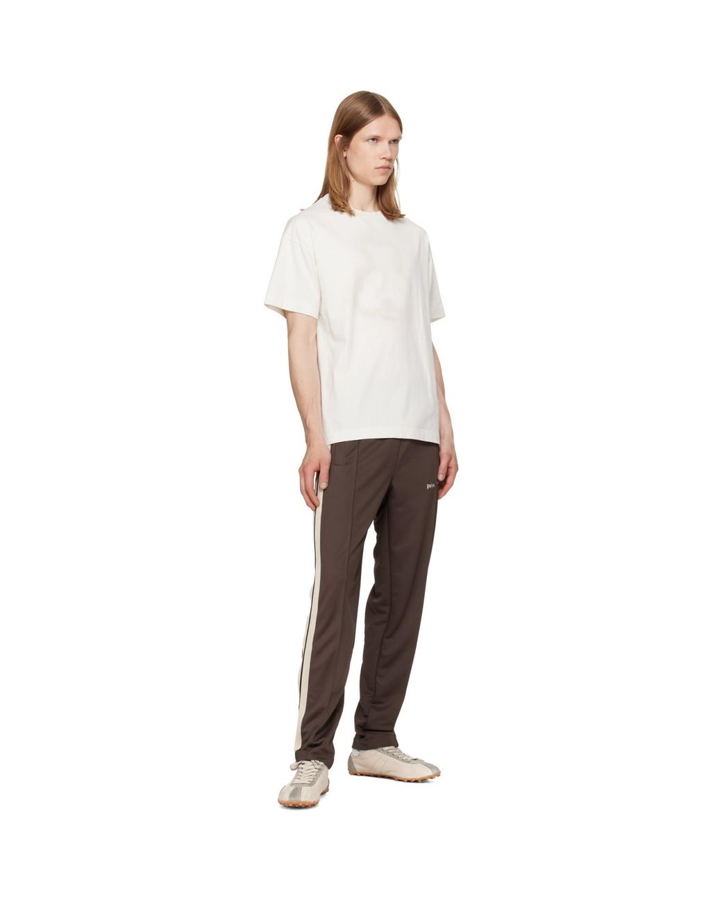 Palm Angels White Off- Spray Bear T-Shirt for men
