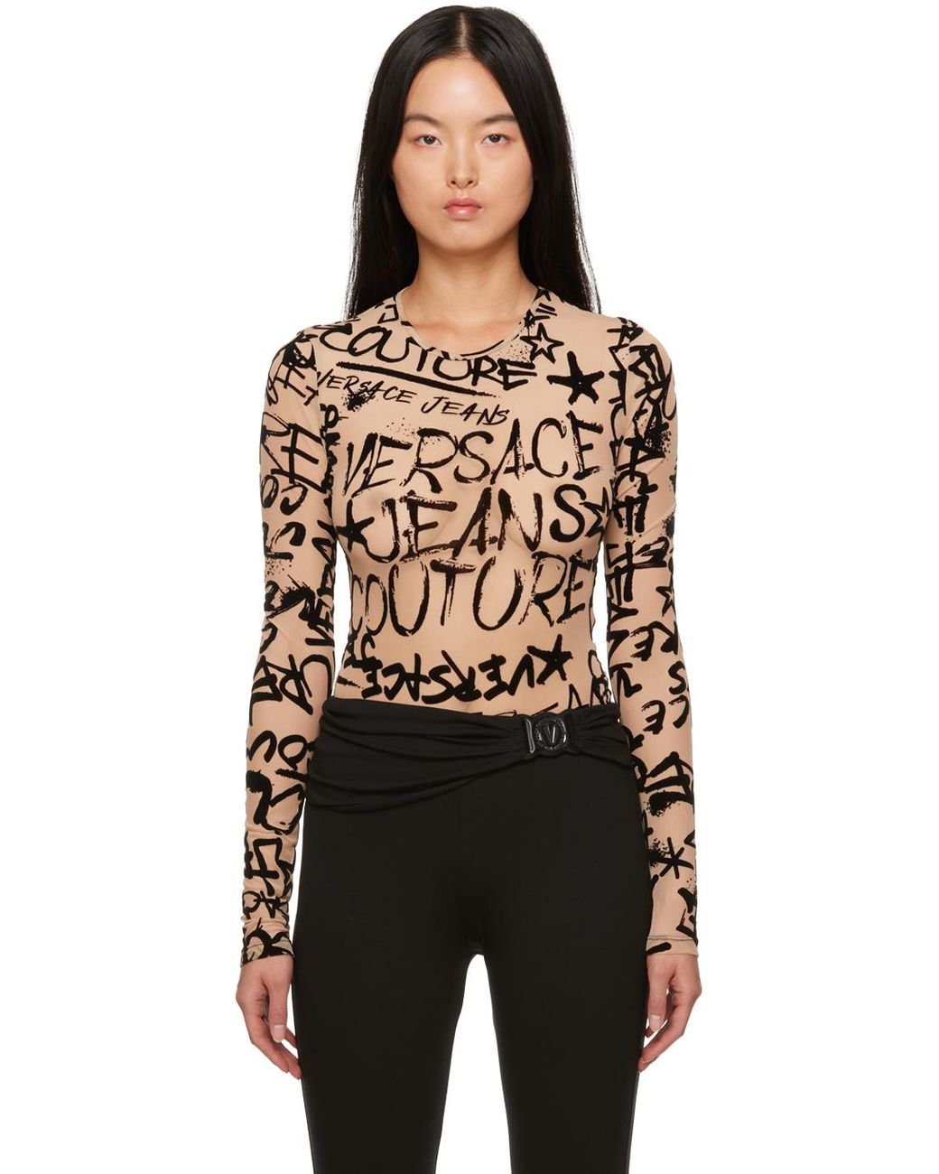 Versace Jeans Couture graffiti-print Jersey Bodysuit - Farfetch