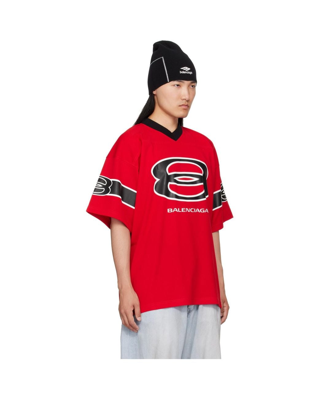 Balenciaga Red Football Jersey for men