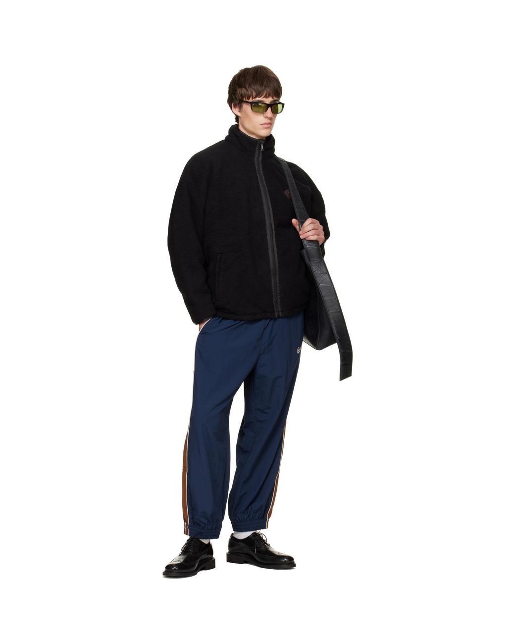 Willy Chavarria Black Reversible 'Willy' Fleece Jacket for men
