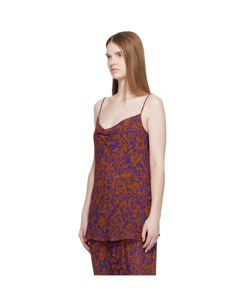 Dries Van Noten Red Pattern Camisole