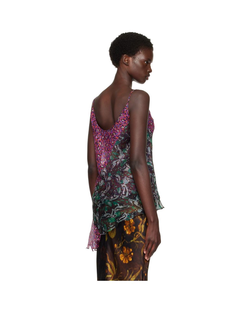 Dries Van Noten Red Silk Top