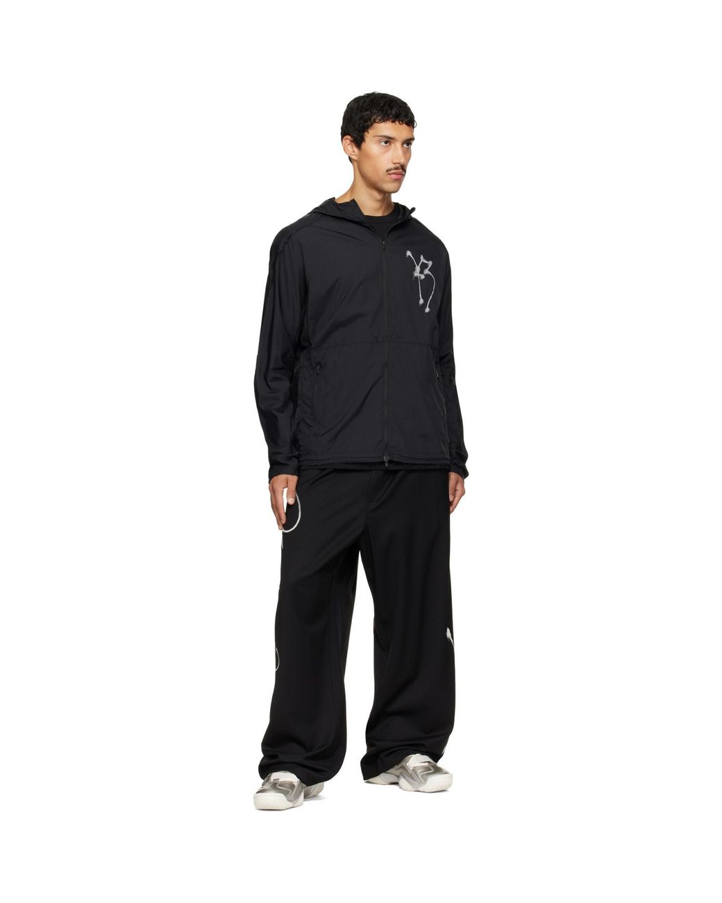 Y-3 Black Chito Edition Graphic Running Track Jacket for men
