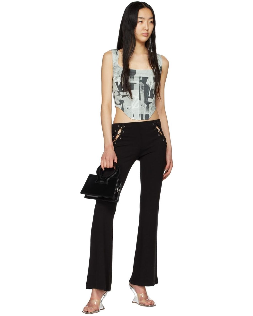 Miaou Synthetic Ryder Trousers in Black 
