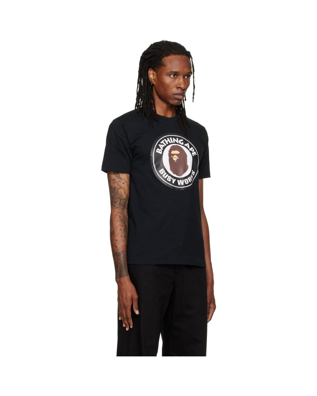 A Bathing Ape Black 'Busy Works' T-Shirt for men