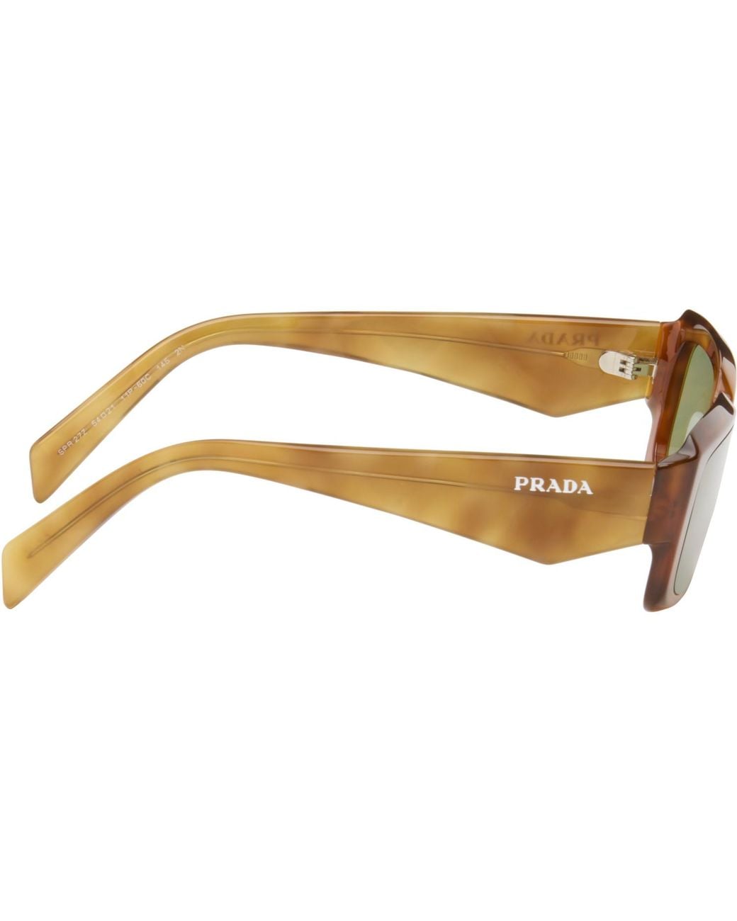 Prada Brown Rectangular Sunglasses