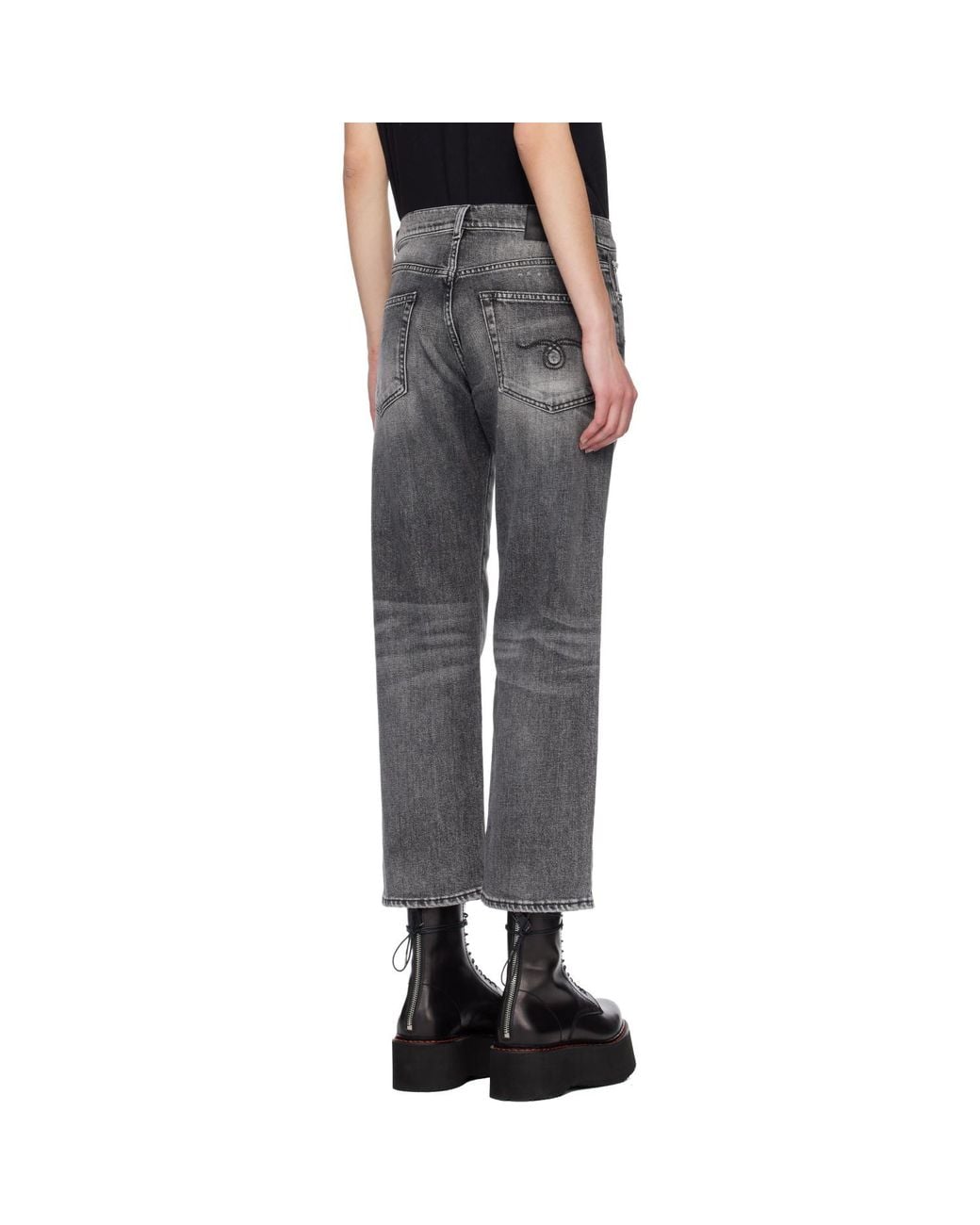 R13 Black Boyfriend Jeans