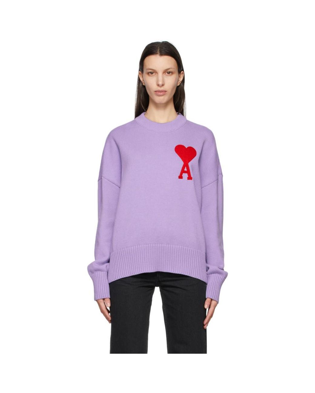 ami purple sweatshirt