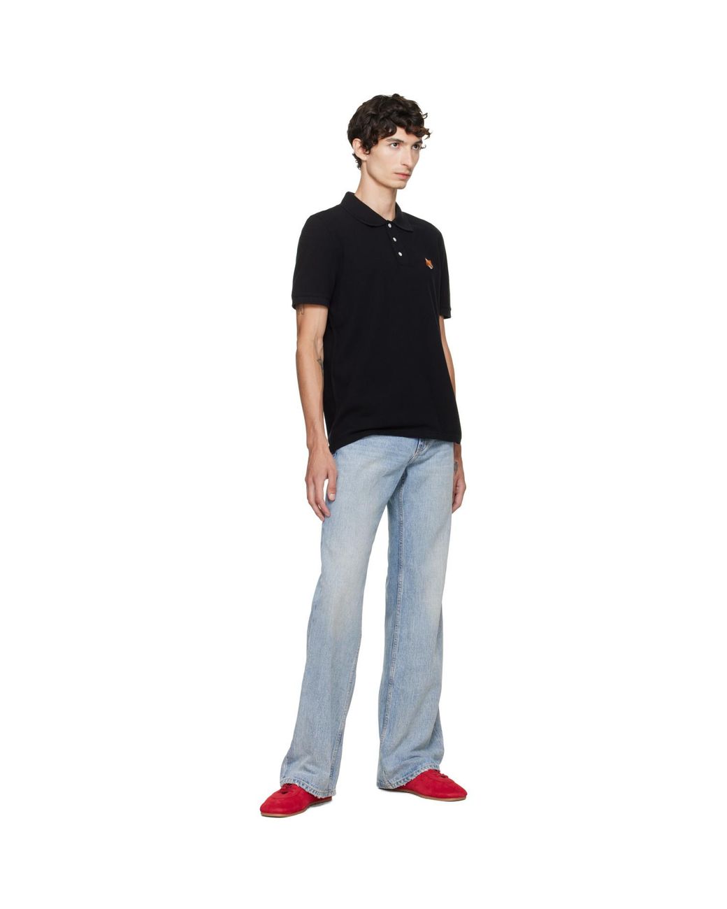 Maison Kitsuné Black Fox Head Regular Polo for men