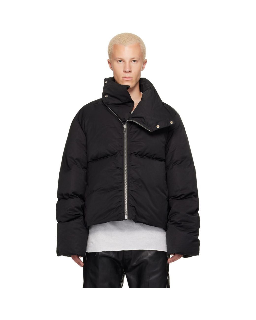 Rick Owens Black Tower Turtle Down Jacket for men