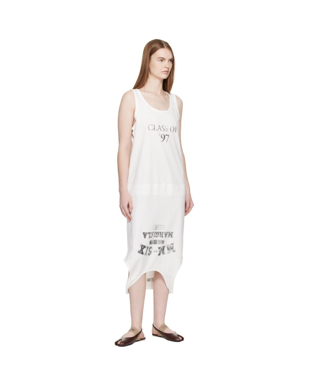 MM6 by Maison Margiela Black Multi Wear Cotton Jersey Midi Dress