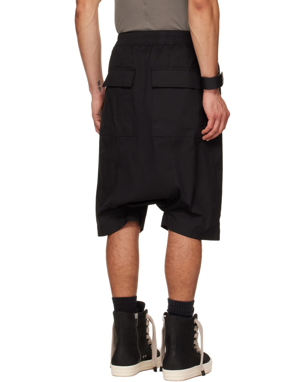Rick Owens Black Temple Rick S Pods Shorts for men