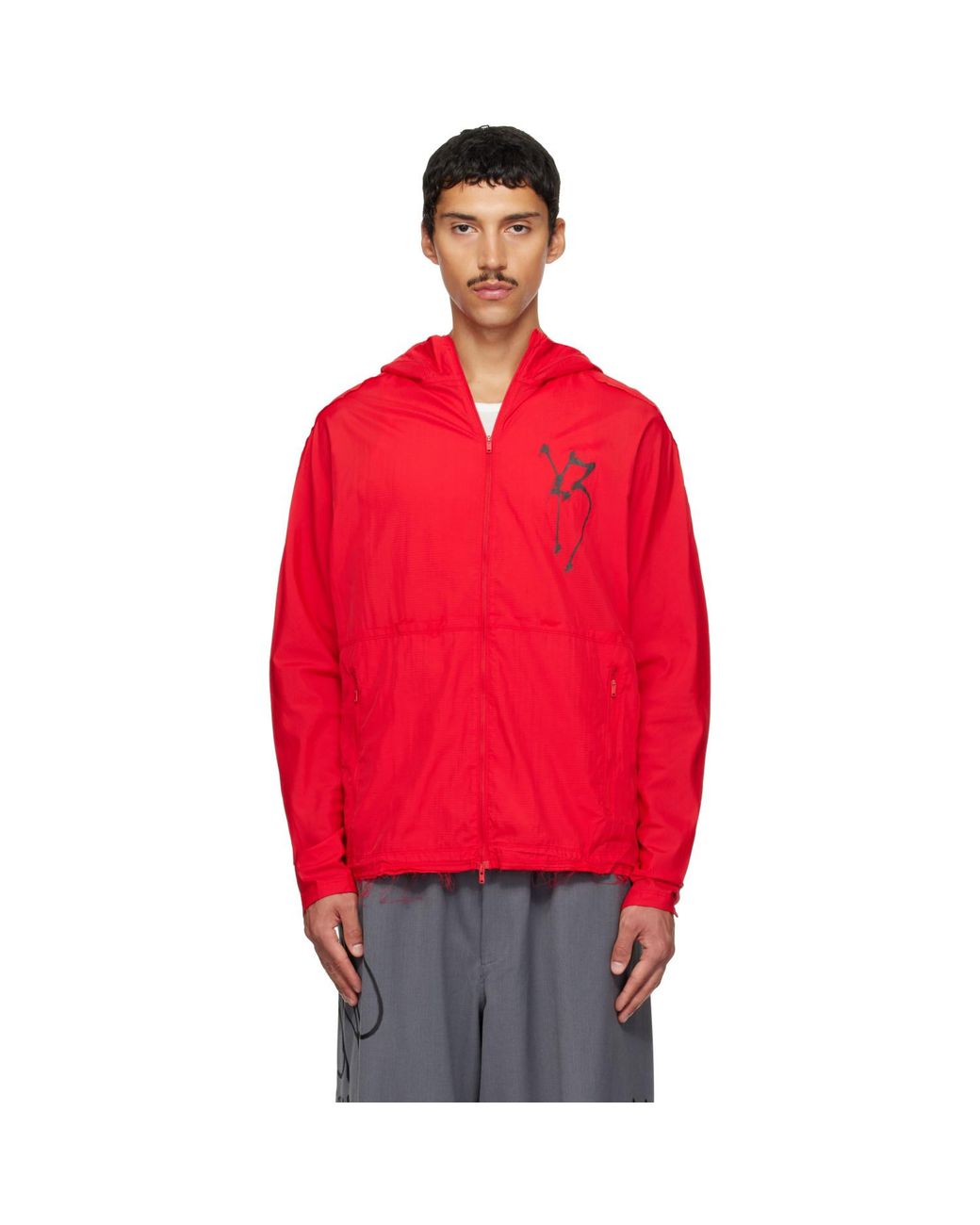Y-3 Red Chito Edition Graphic Running Track Jacket for men
