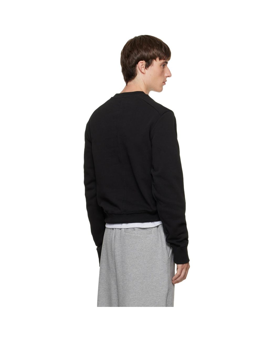 Entire studios Black Pod Crew Sweatshirt for men