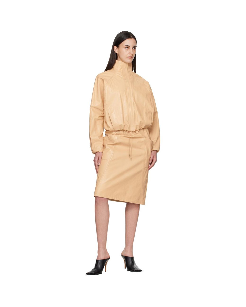 Alaïa Natural Calfskin Windbreaker Jacket
