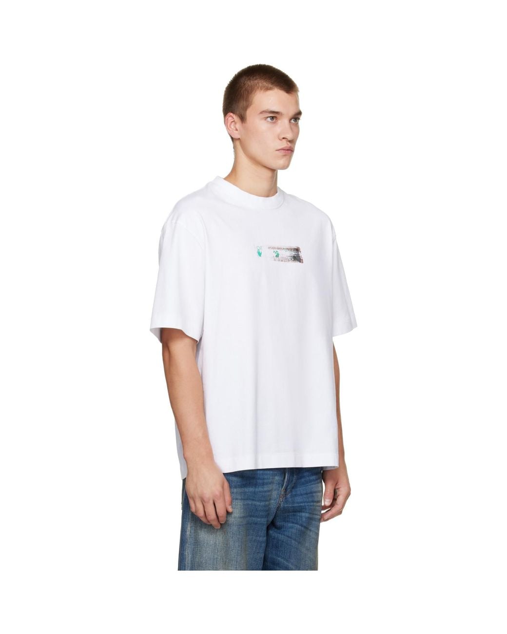 Off-White c/o Virgil Abloh White Inked Narciso Skate S/S T-Shirt for men