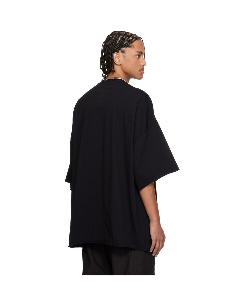 Rick Owens Black Temple Tommy T-shirt for men