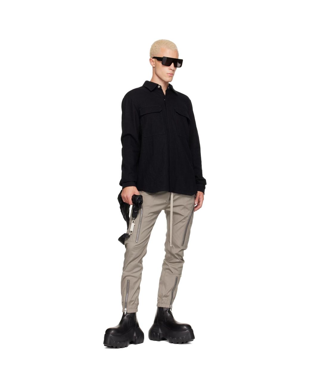 Rick Owens Black Tower Outershirt for men
