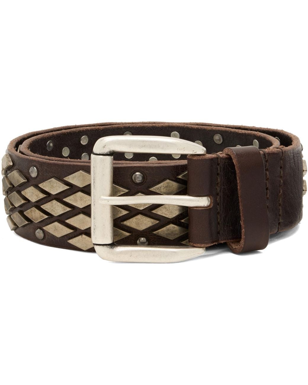 Our Legacy Brown Abstract Snake Belt
