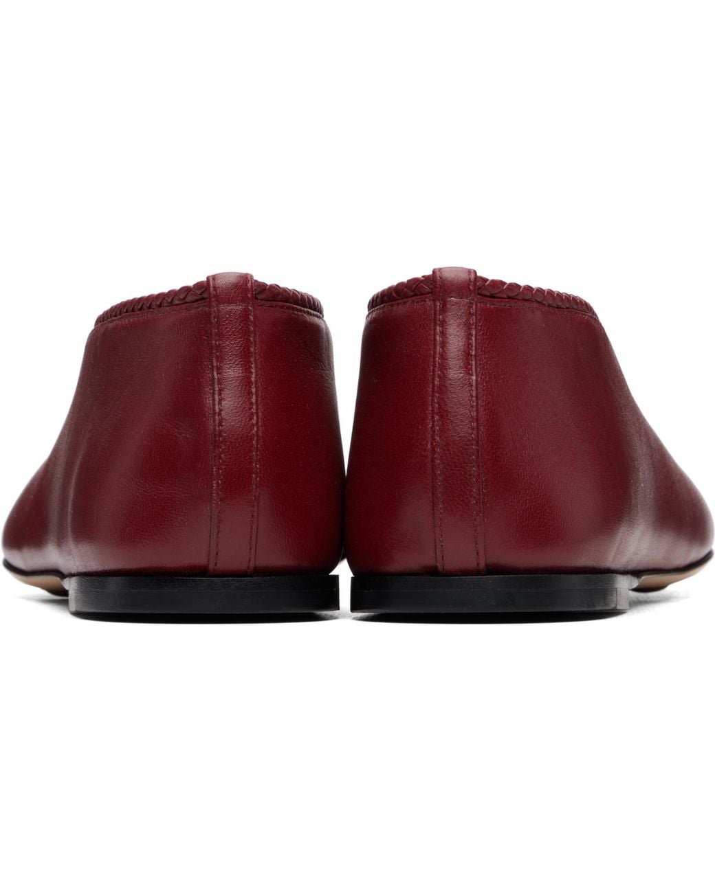 Bottega Veneta Purple Burgundy Rosa Ballerina Flats