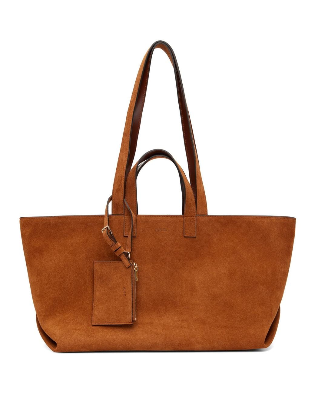 A.P.C. Brown Tan 'le Drummer' Tote
