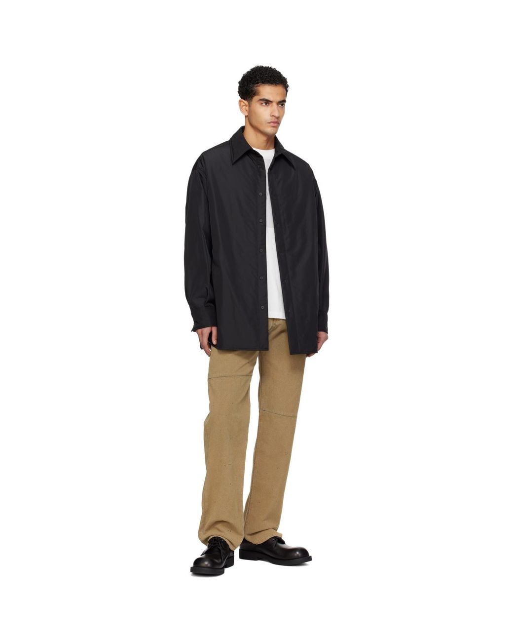 MM6 by Maison Margiela Blue Padded Overshirt for men