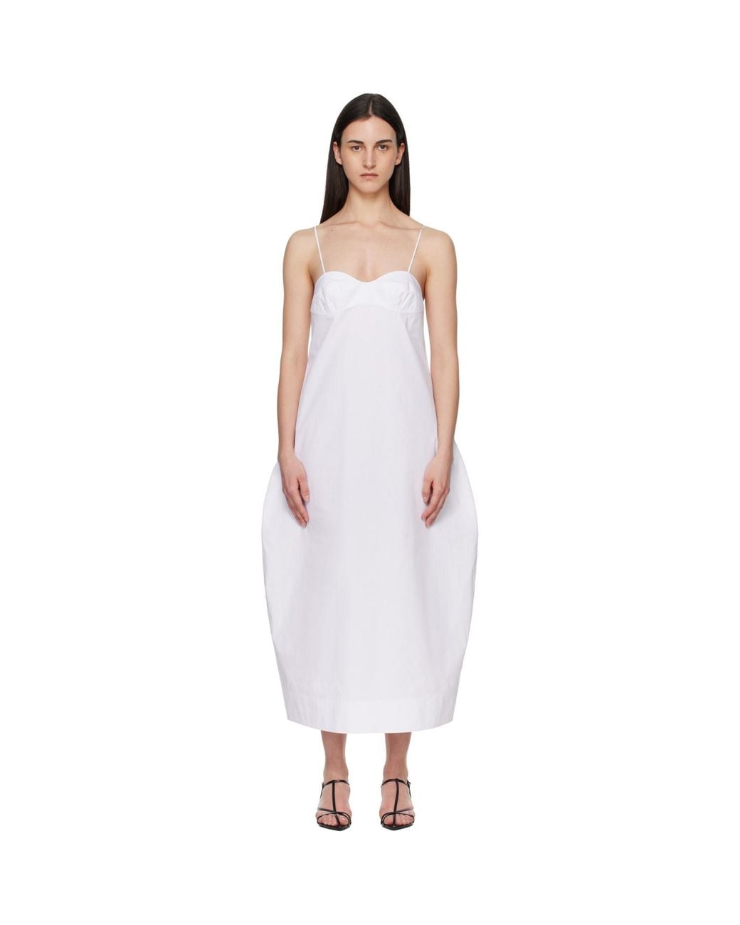 Rohe Black Bustier Volume Midi Dress