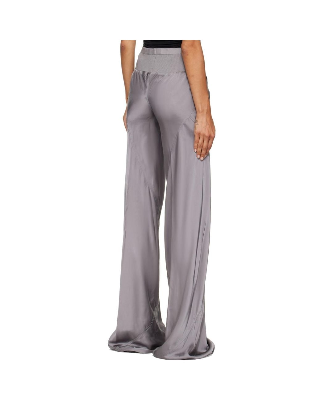 Rick Owens Gray Tower Bias Trousers
