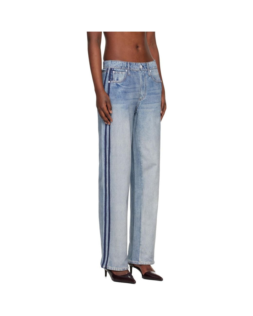 Rag & Bone Blue Miramar Wide-Leg Track Pants