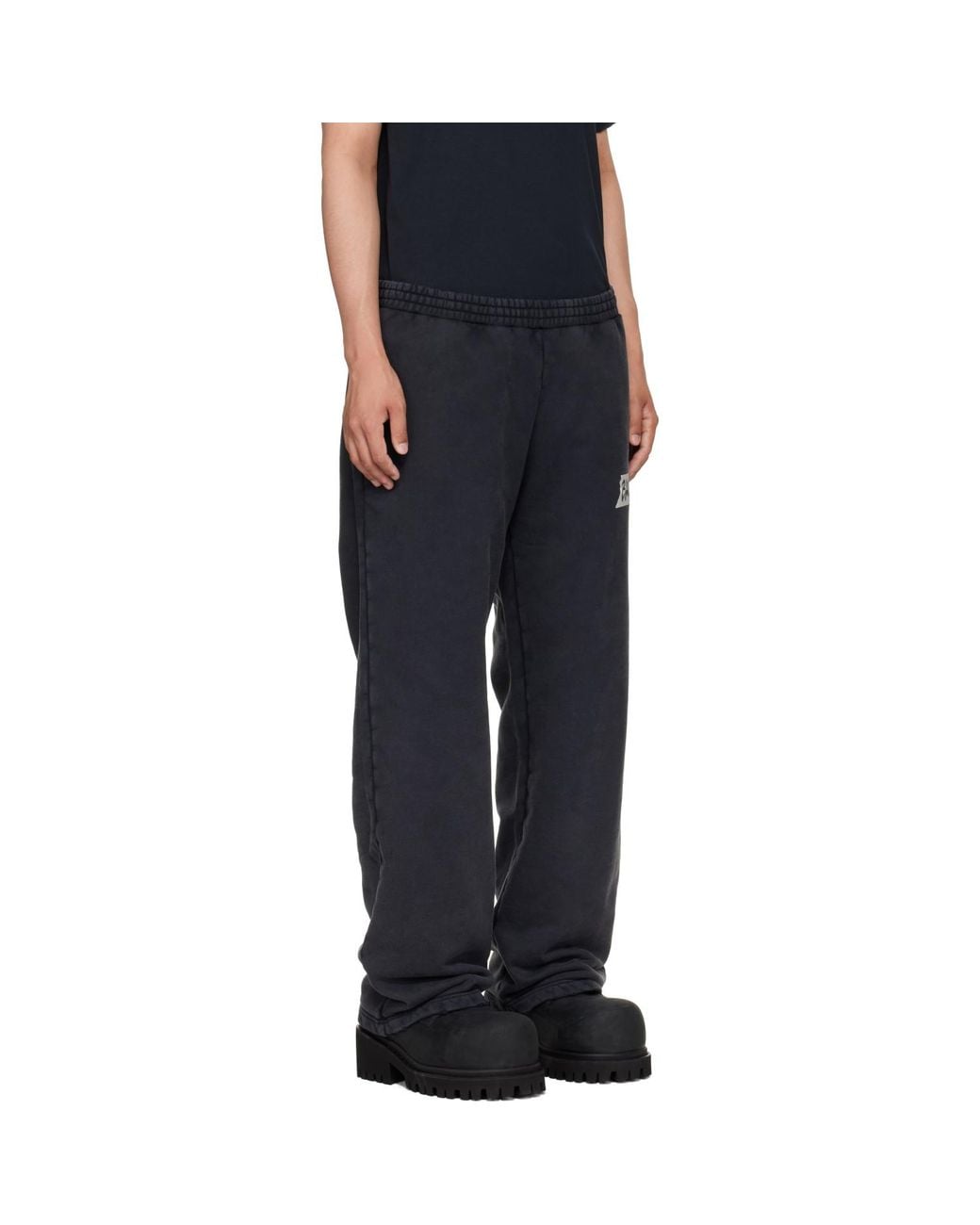 Balenciaga Black Masking Tape Baggy Sweatpants for men