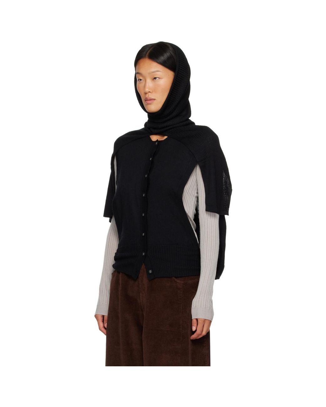 Kiko Kostadinov Black Grebe Scarf