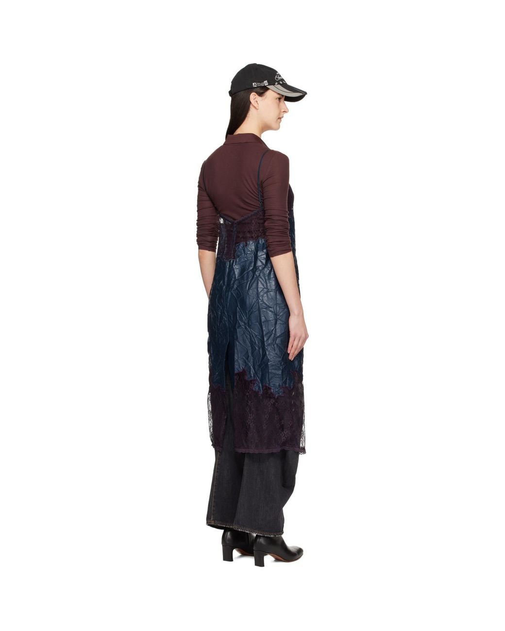 ANDERSSON BELL Black Embroidery Lace Midi Dress