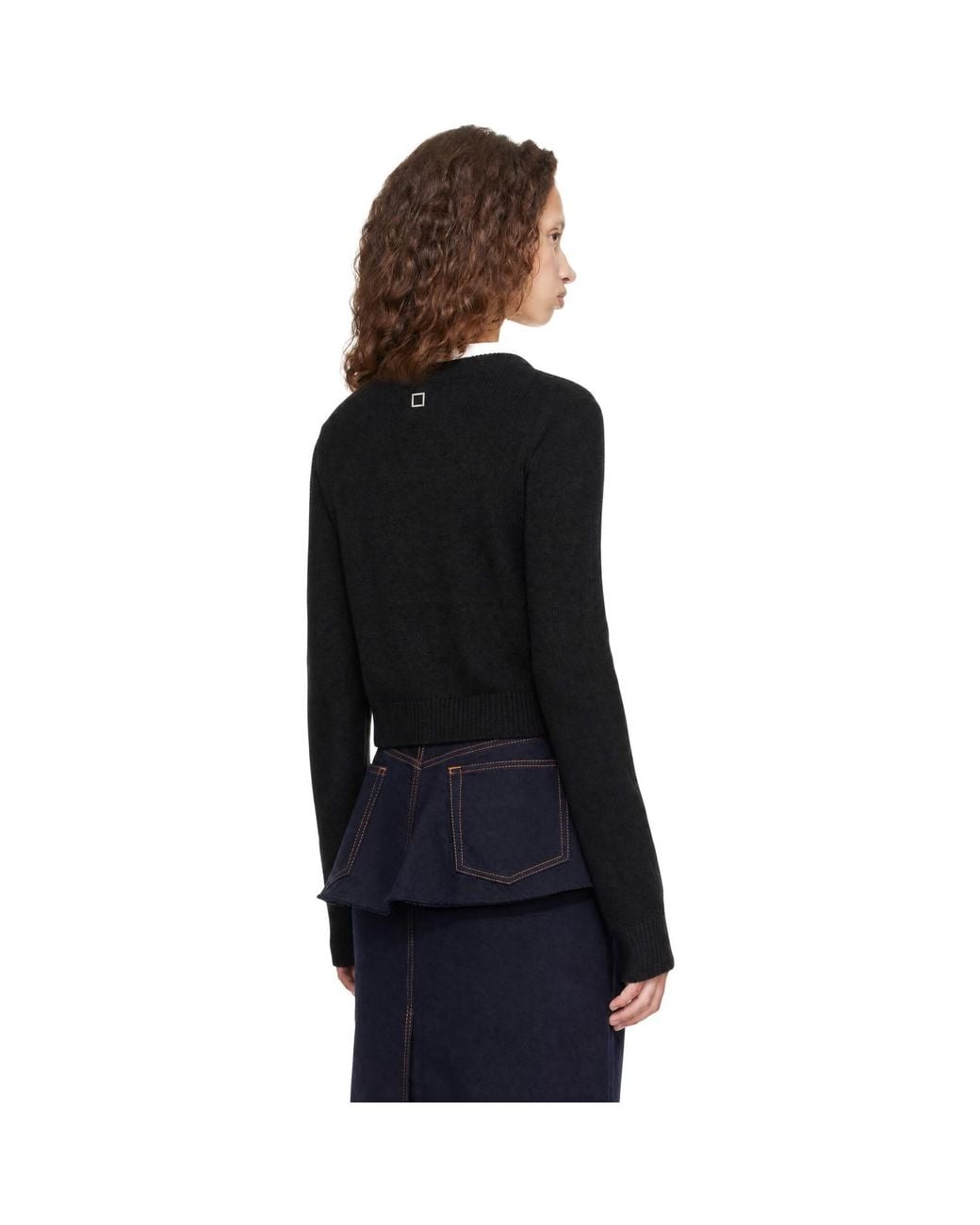 Wooyoungmi Black Open Fur Cardigan