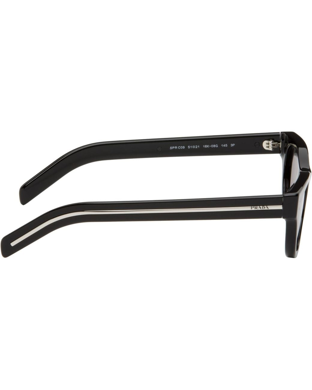 Prada Gray Oval Sunglasses for men