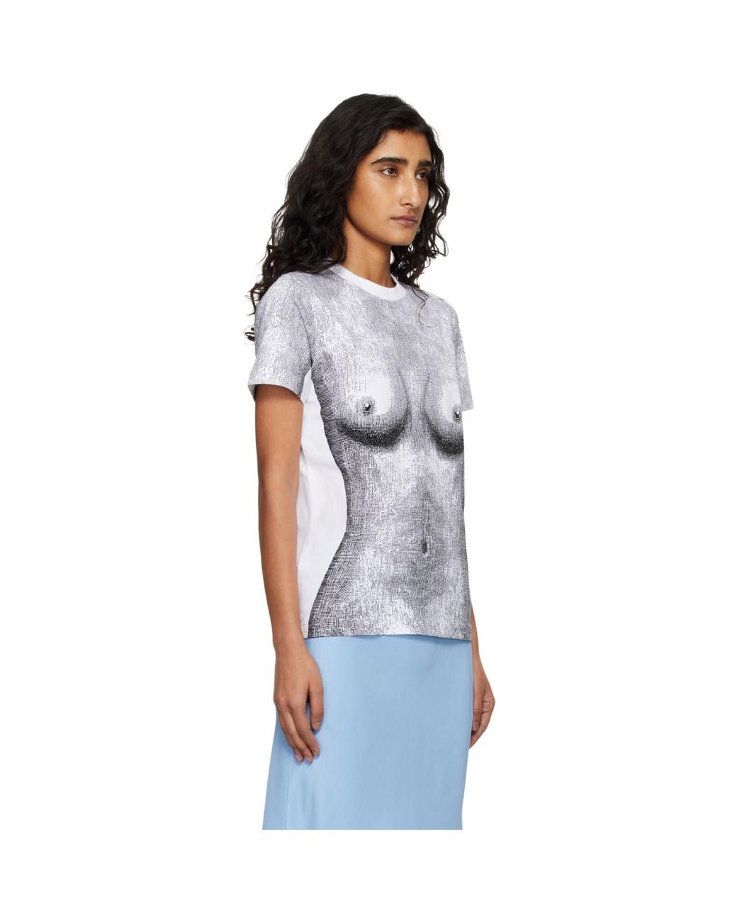 Moschino Blue Ssense Exclusive Stretch Cotton Jersey T-Shirt