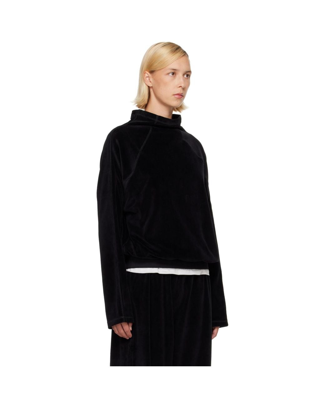 Baserange Black Ssense Exclusive Fold Turtleneck
