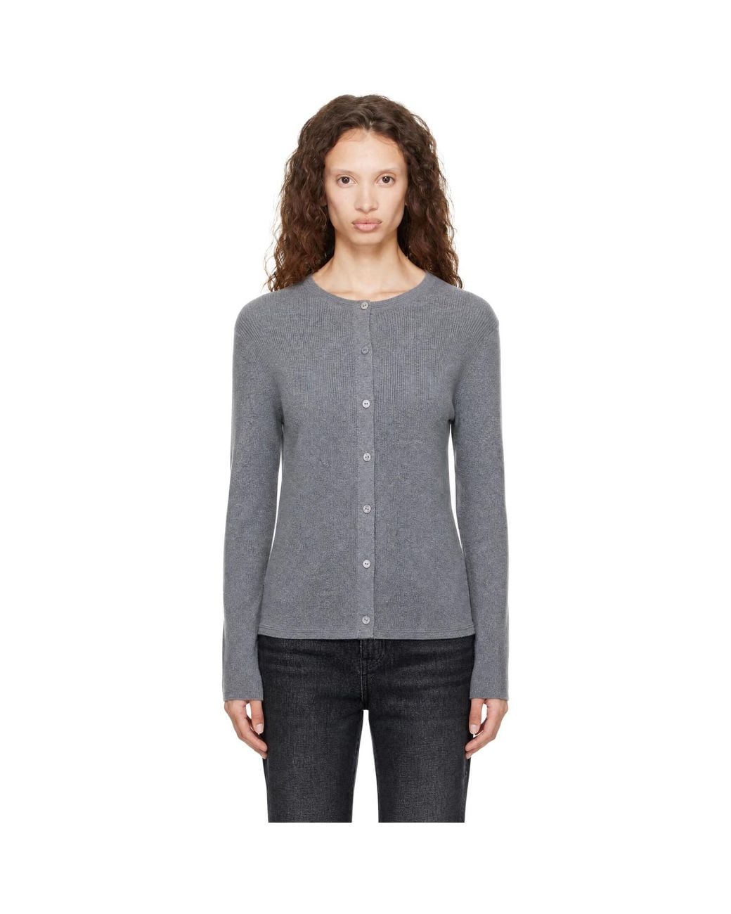 Lisa Yang Gray Abeena Cardigan