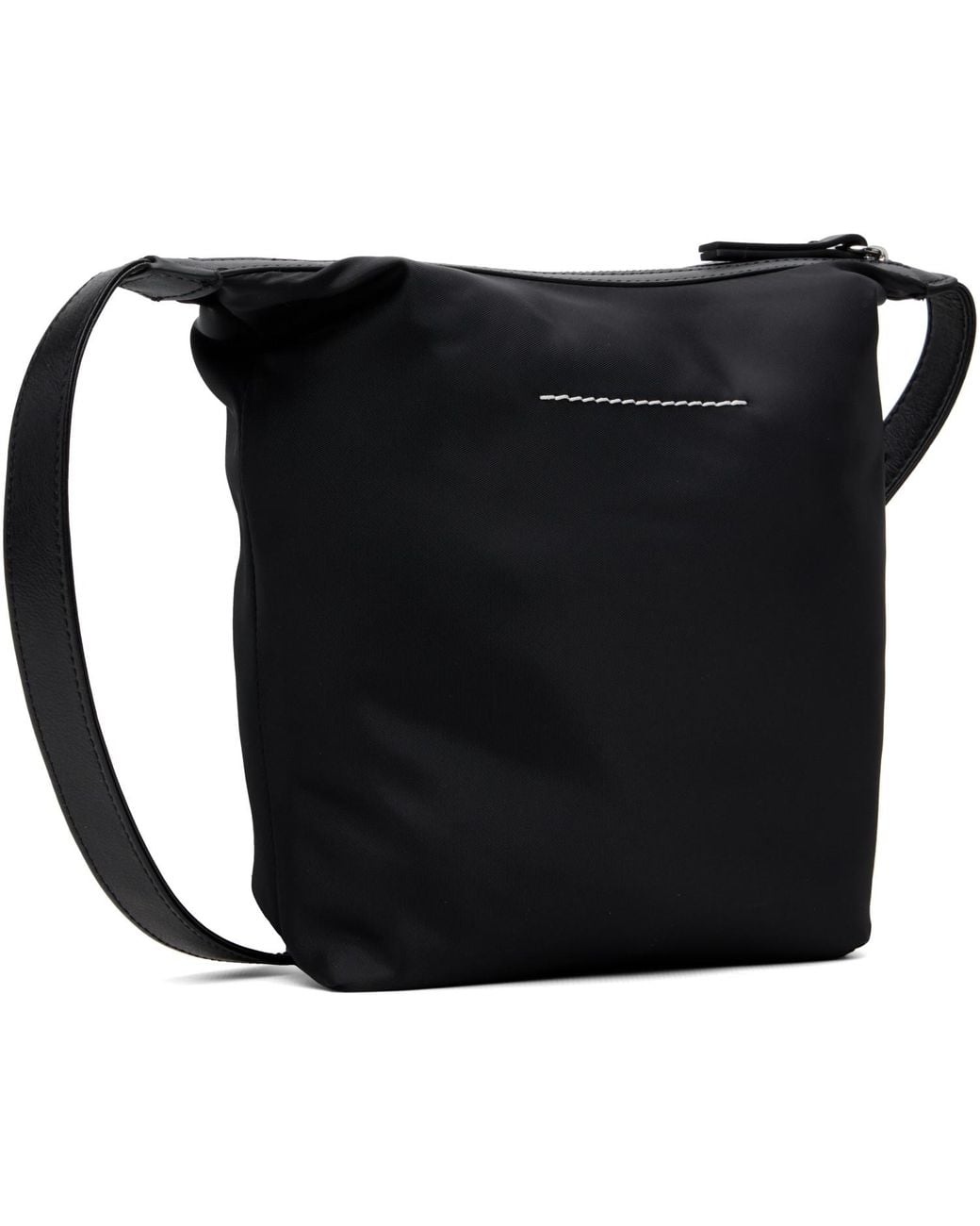 MM6 by Maison Margiela Black Numeric Vertical Crossbody Bag for men