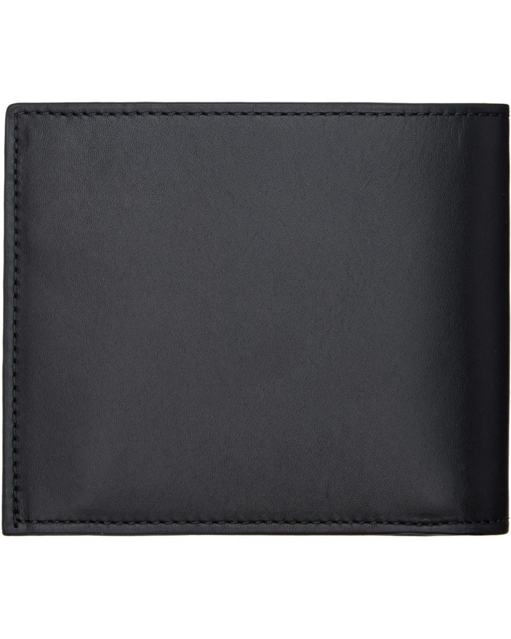 Paul Smith Black Leather 'signature Stripe' Interior Billfoldcoin Wallet for men