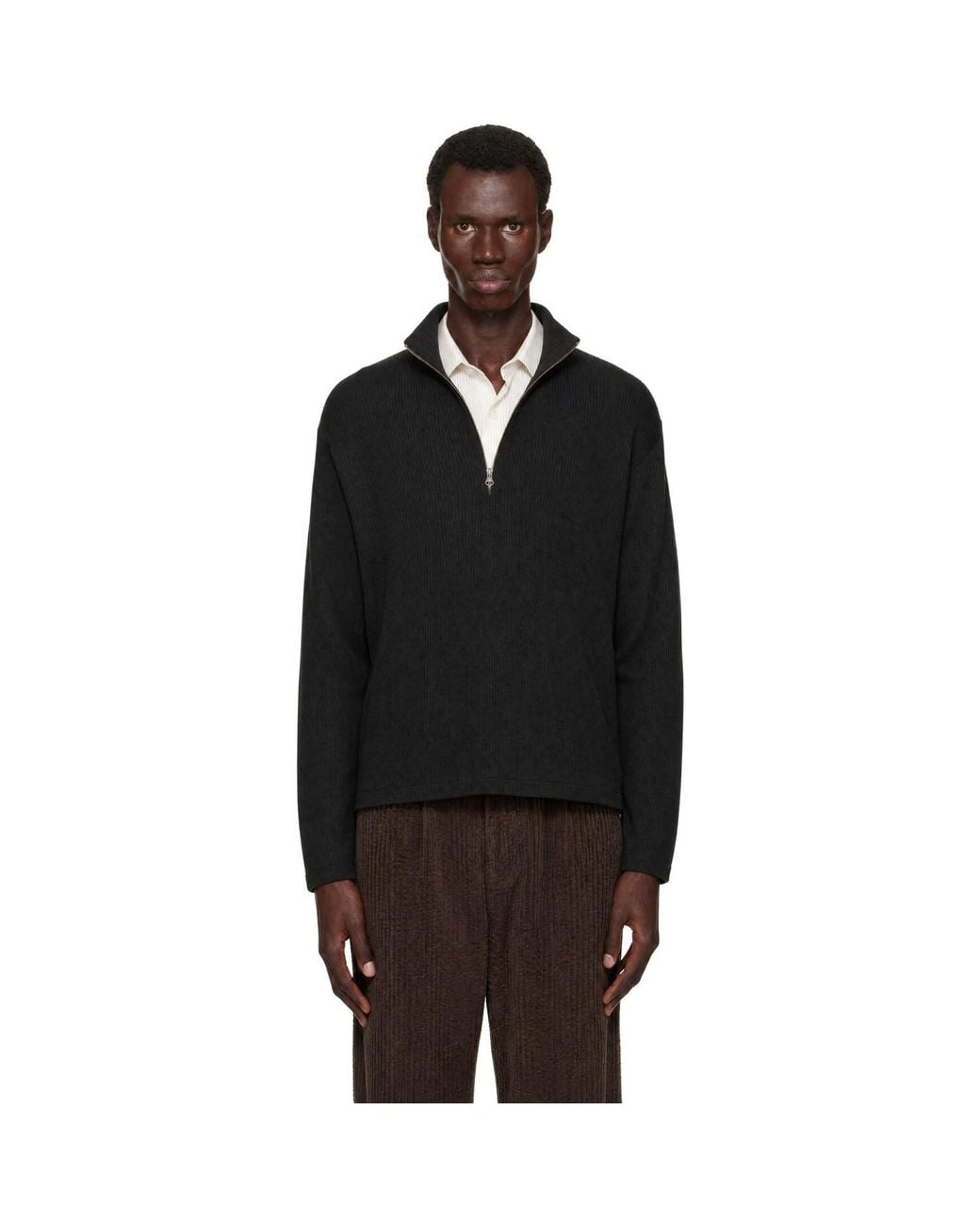 Another Aspect Black Another 1.0 Zip Sweatshirt for men