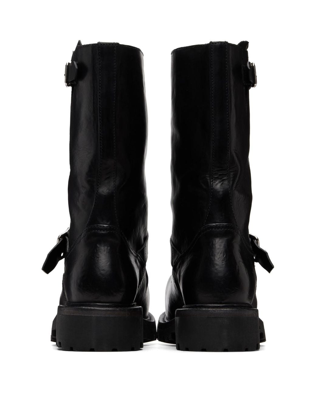 A Diciannoveventitre Black Octa Moto Boots for men