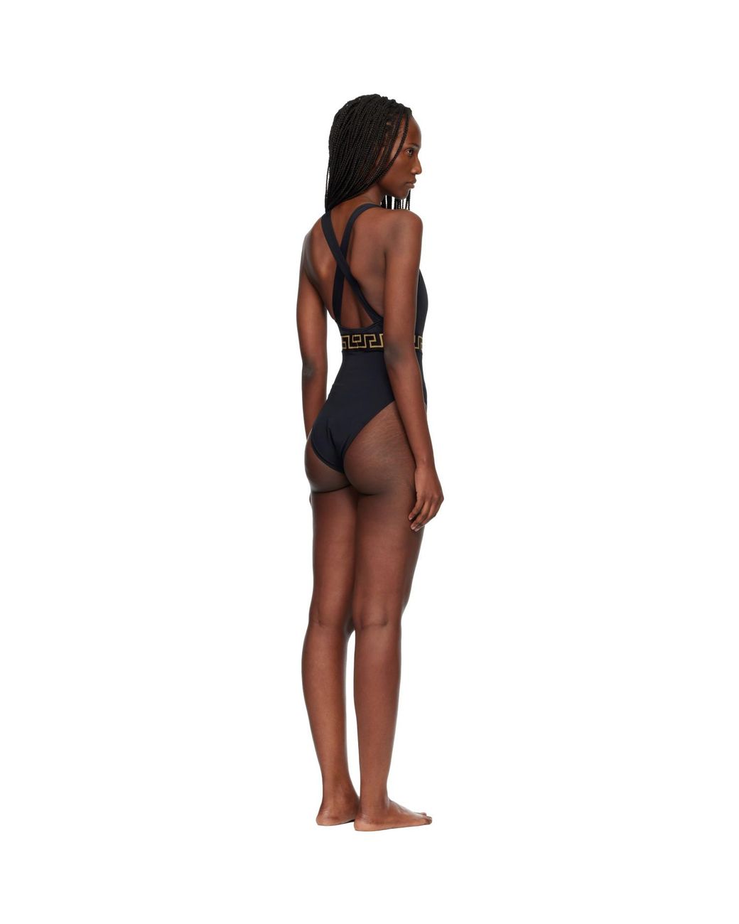 Versace Black Cutout Swimsuit