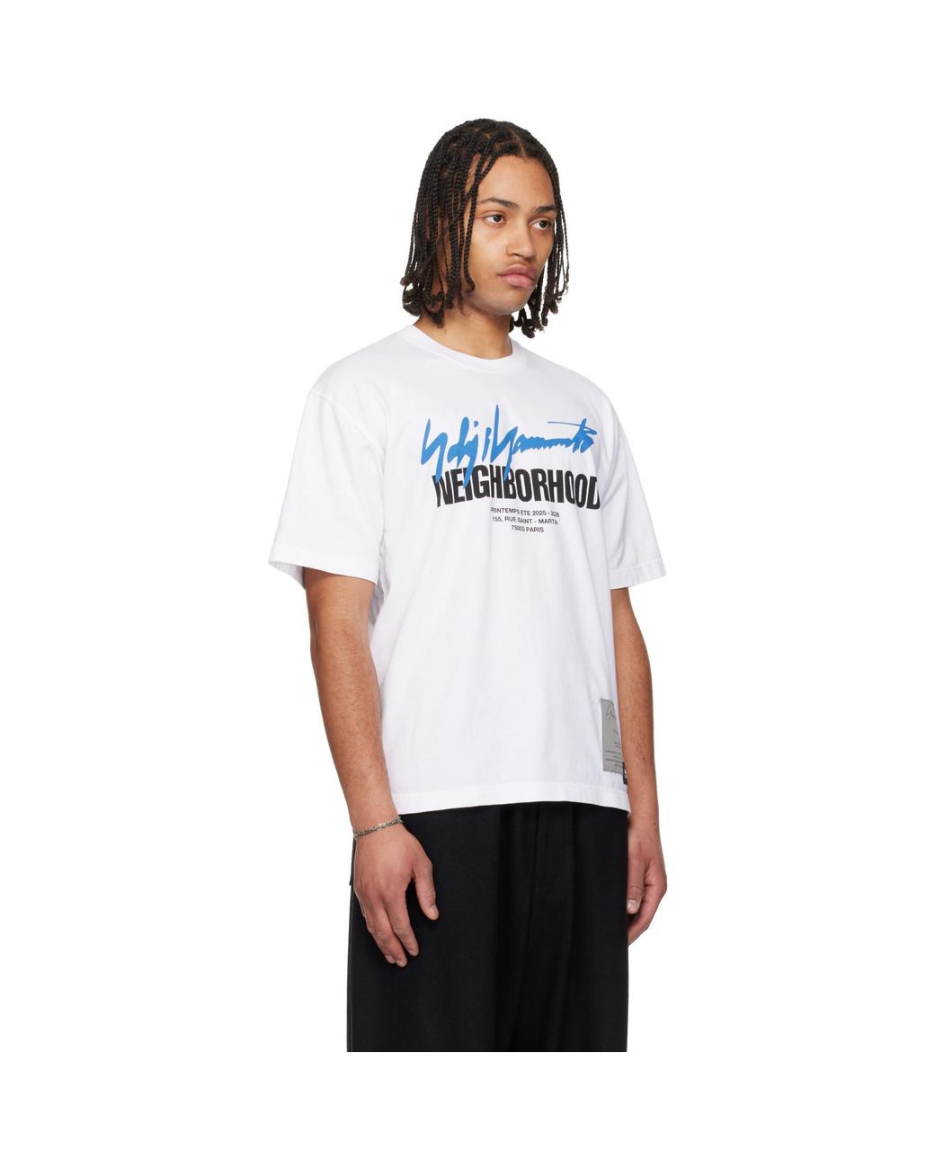 Yohji Yamamoto White Neighborhood Edition Ss-T-Shirt for men