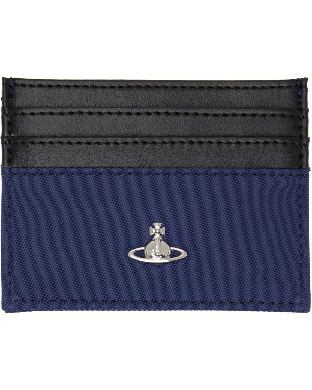 Vivienne Westwood Blue Flat Card Holder for men